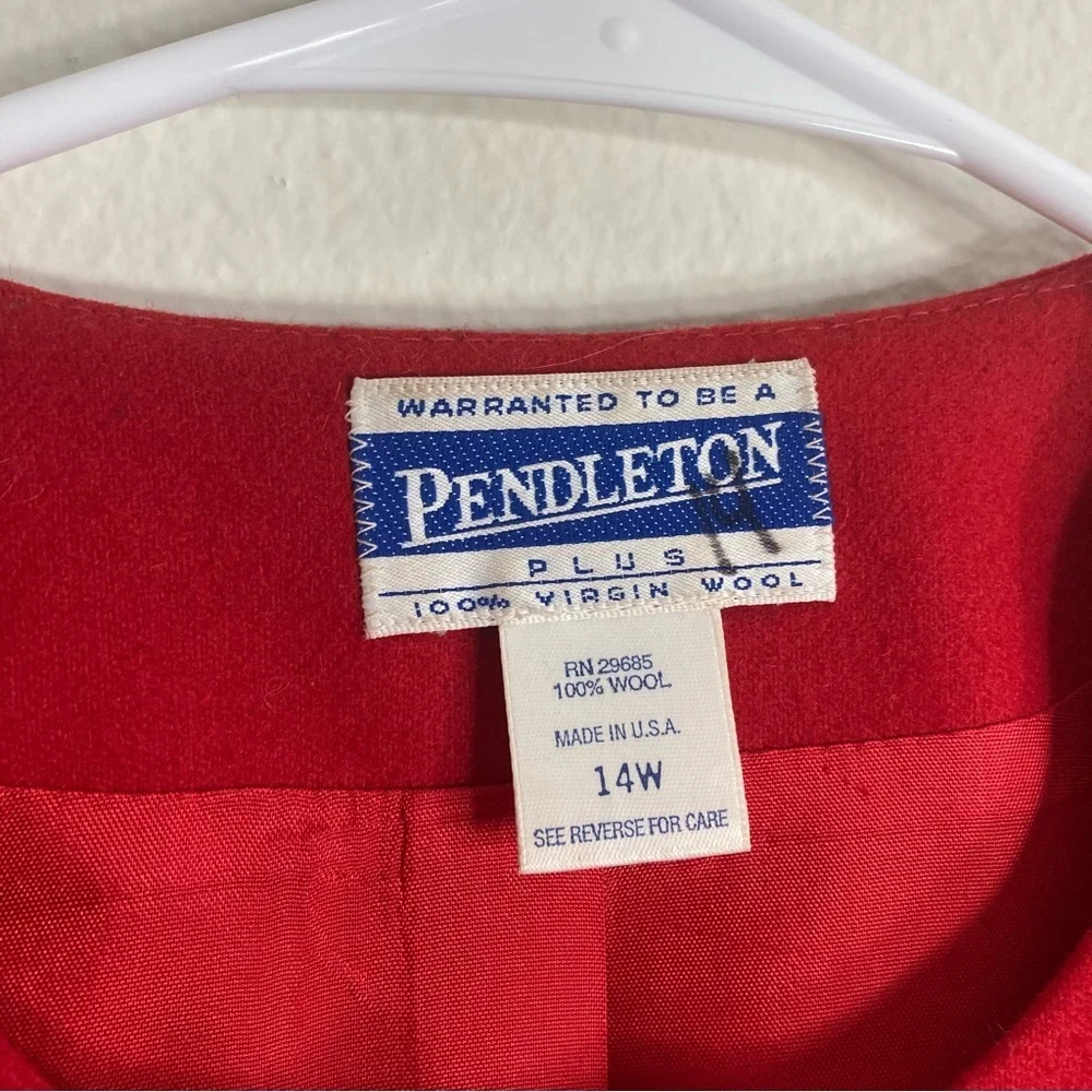 Vintage Pendleton Wool Blazer - Red - 14W - Picture 8 of 8